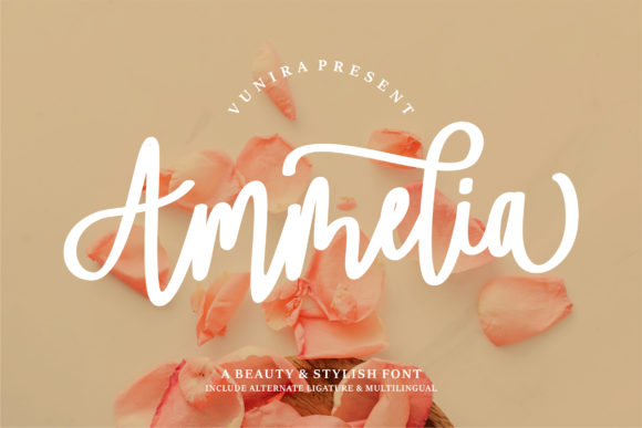 Ammelia: A Flowing Font for Elegant Design