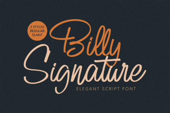 Billy Signature Font Review
