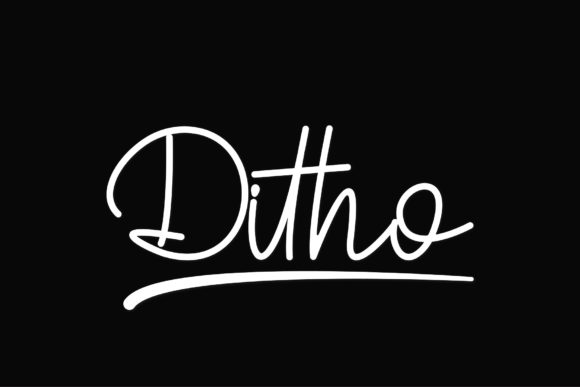 Ditho: A Friendly Handwritten Font
